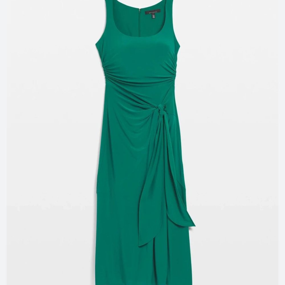 nwt white house black market sarong jersey midi dress 4 10 - Picture 2 of 2
